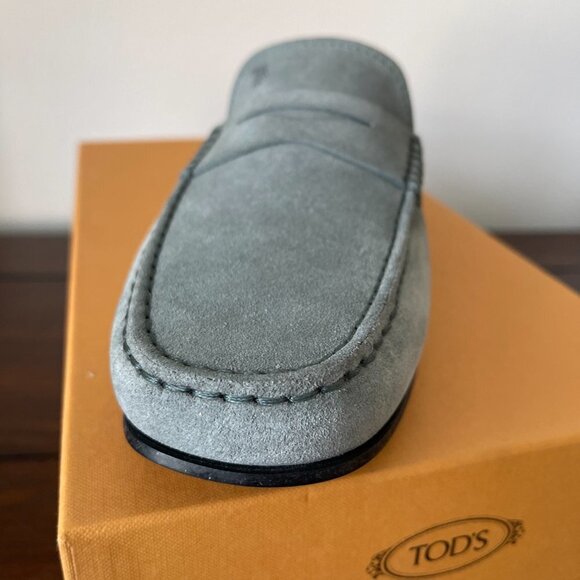 Tod's Men's Blue Suede Penny Loafer Shoes, XXM0LR00011RE0B211 - Picture 2 of 11